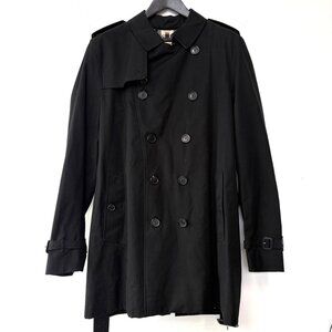 Burberry Brit Black Double Breasted Trench Coat